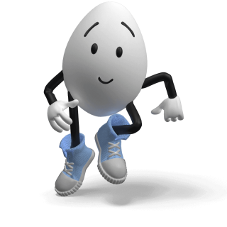 Ei beginnt zu rennen