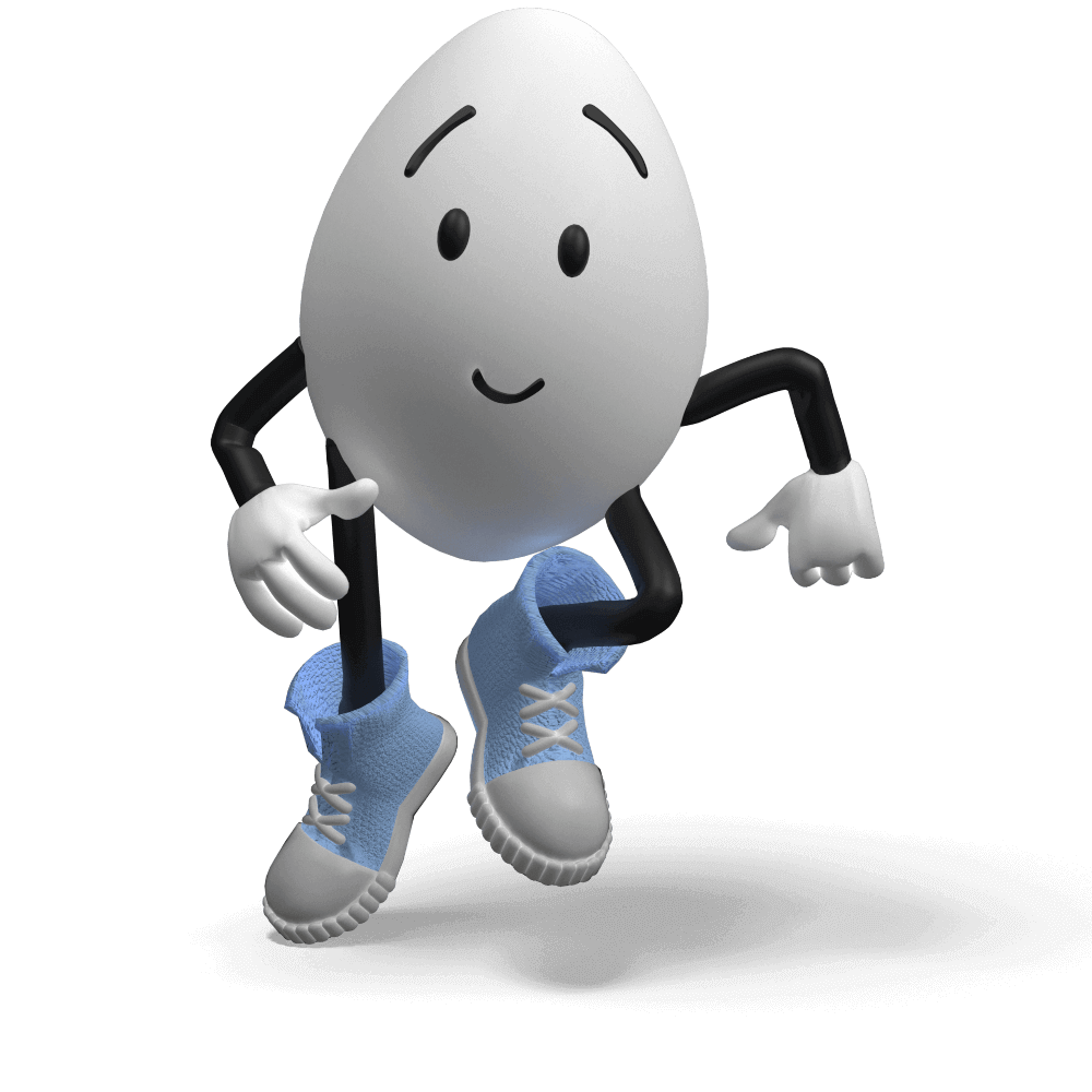 Ei beginnt zu rennen