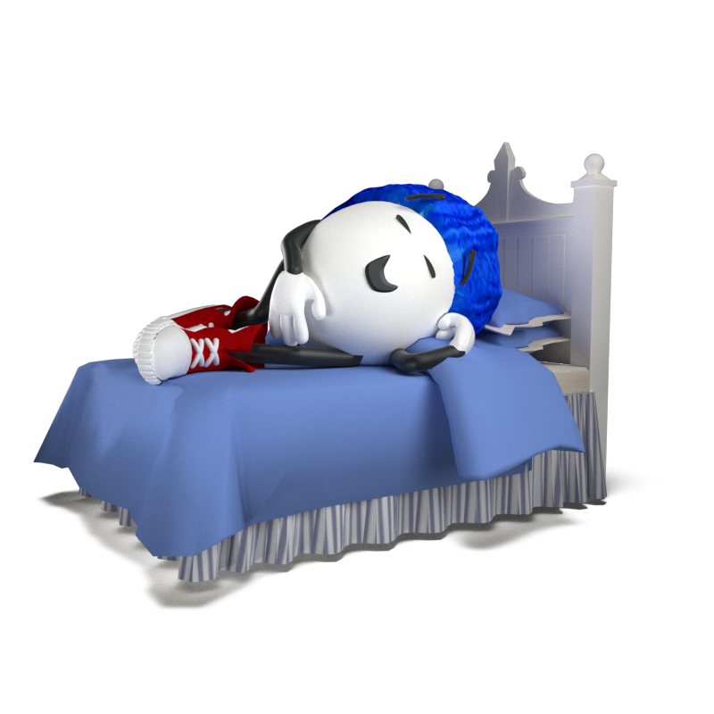 Migräne-Ei schläft