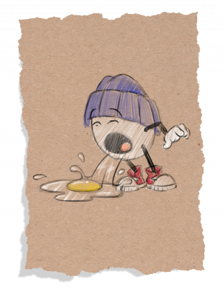 Ei muss sich übergeben