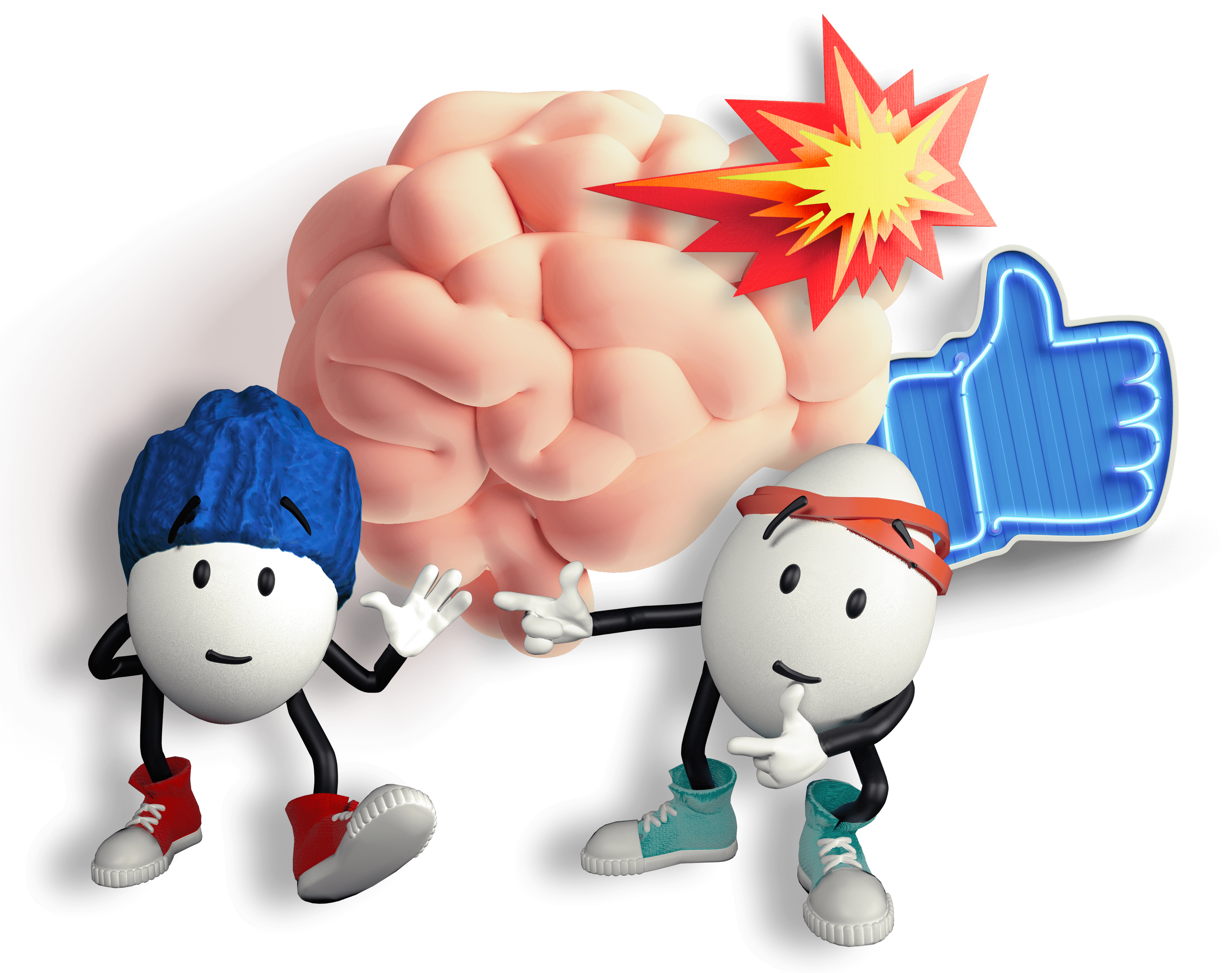 Collage Migräne-Ei und Spannungskopfschmerz-Ei