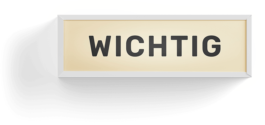 Leuchtbox Wichtig
